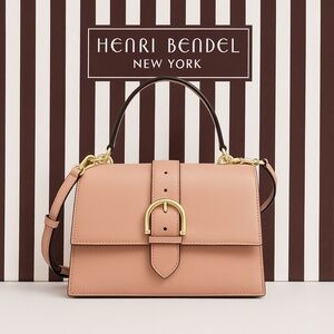 Henri Bendel Riverside Top Handle Satchel – Mahogany Rose  New without tags.